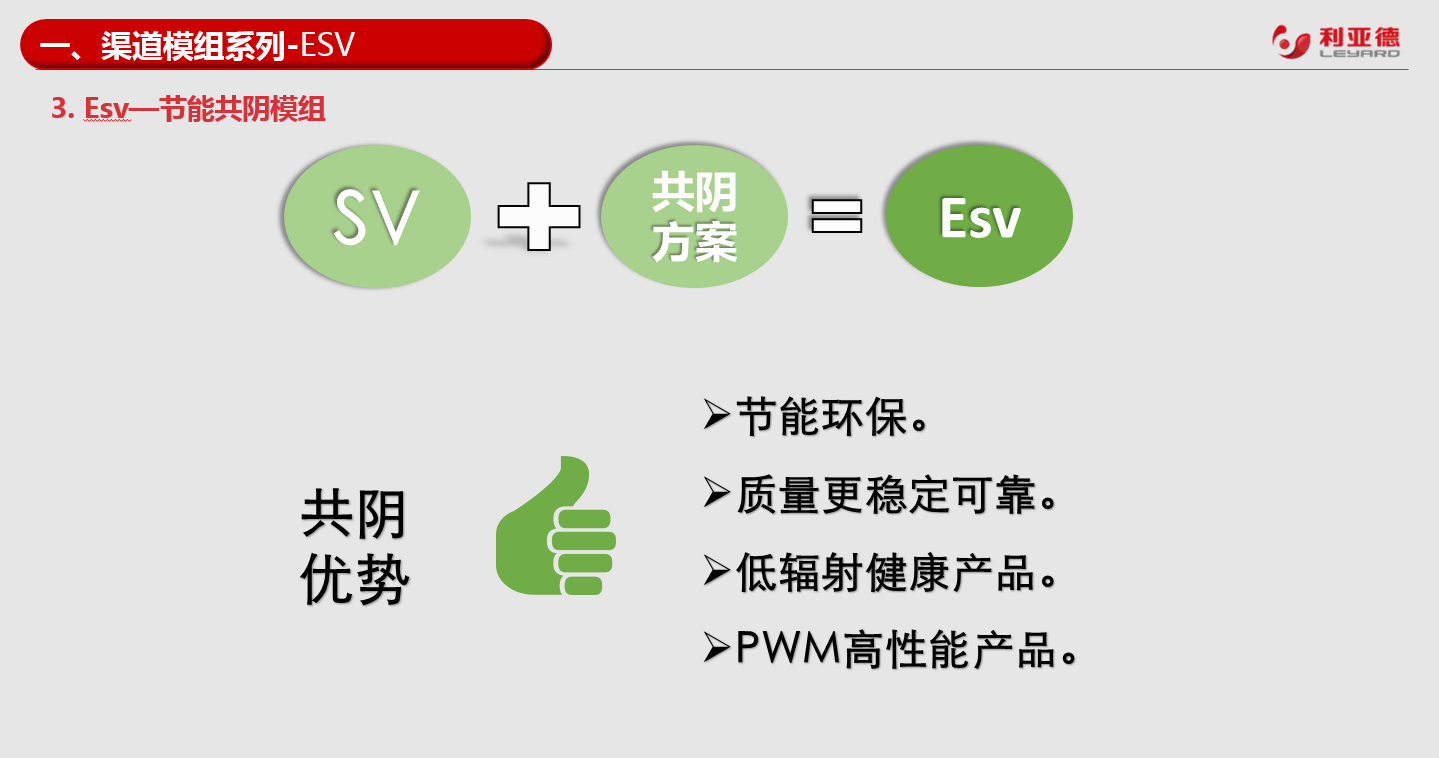 利亞德ESV系列特點